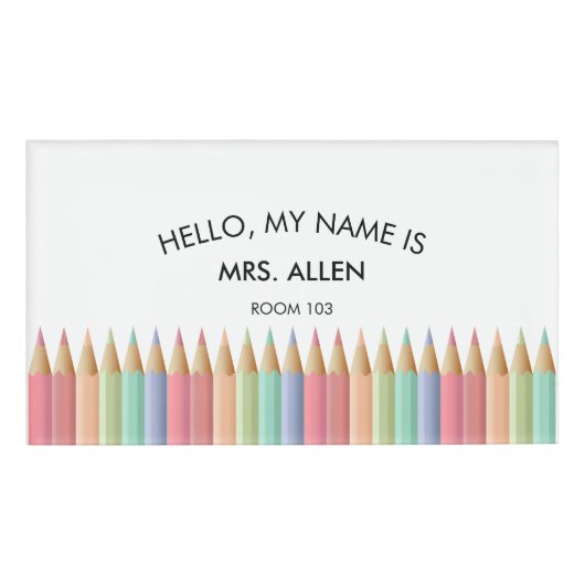 Badge D'identification Insigne d'identité de l'enseignant (Devant)