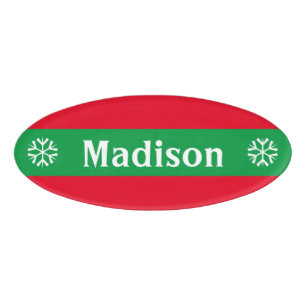 Badge D'identification Insignes de marque de nom pour la fête de Noël d