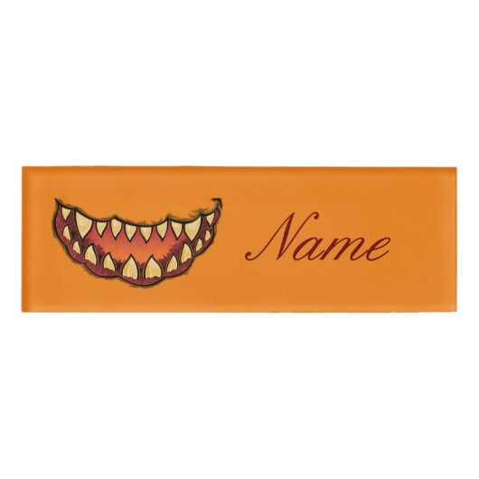Badge D'identification Jack olantern Grimace Gap Tooth Thunder_Cove (Devant)