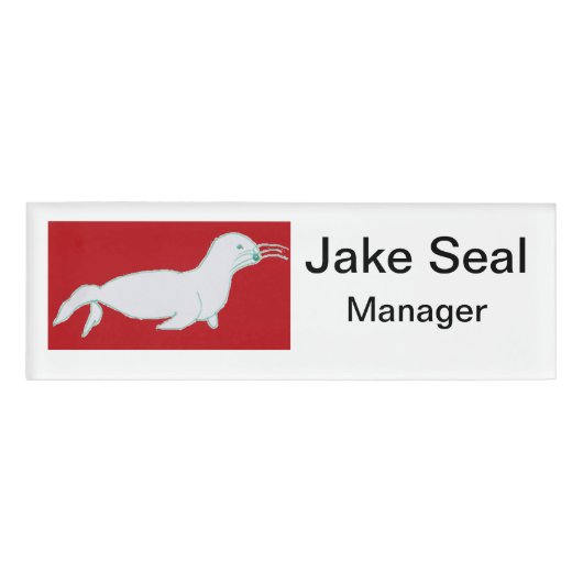 Badge D'identification Jake Seal Petite Étiquette de Nom (Devant)