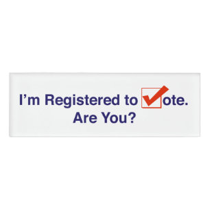 Badge D'identification Je suis inscrit au vote 2024
