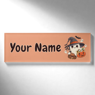 Badge D'identification Joli fantôme d'Halloween de style Kawaii