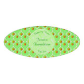 Badge D'identification Jolie fleur de pomme printanière et pomme à motifs (Devant)