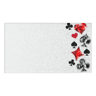 Badge D'identification Joueur de poker Joueur de cartes de jouer costumes