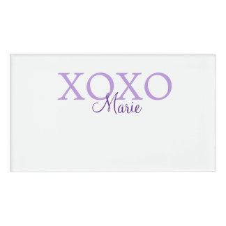 Badge D'identification Jour de la Saint Valentin Xoxo ajouter nom pastel