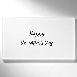 Badge D'identification Joyeuse fête des filles texte minimal simple ajout