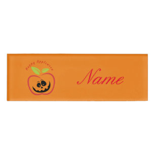Badge D'identification Joyeux Appleween Jack O'lantern Thunder_Cove