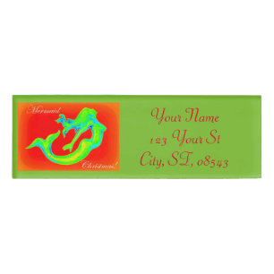 Badge D'identification Joyeux Noël de sirène