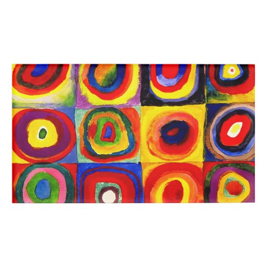 Badge D'identification Kandinsky Farbstudie Quadrates Cercles Art (Devant)