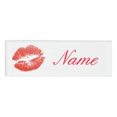 Badge D'identification Kissing Red lips (Devant)