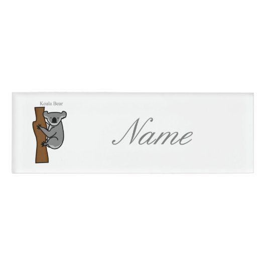 Badge D'identification Koala Bear Escalade Tree Thunder_Cove (Devant)