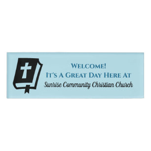 Badge D'identification La Bible Église chrétienne Greeter Usher Bienven