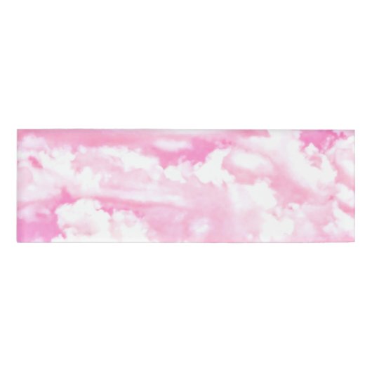 Badge D'identification La décoration des nuages roses de Fuchsia (Devant)