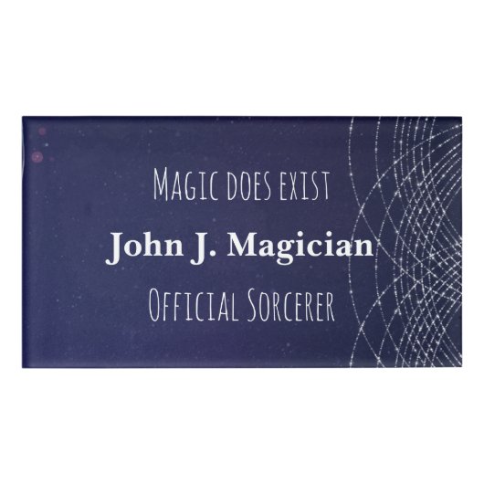 Badge D'identification La magie existe effectivement sorcier officiel per (Devant)