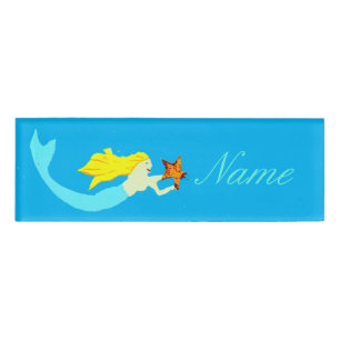 Badge D'identification La petite sirène de Blonde avec Star Thunder_Cove
