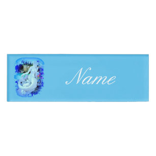 Badge D'identification La Sirène blanche assise à Thunder_Cove