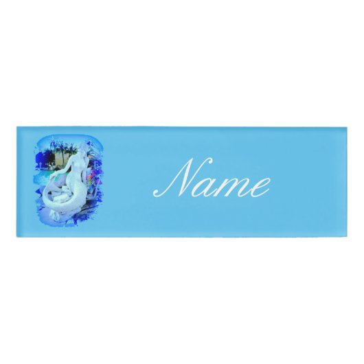 Badge D'identification La Sirène blanche assise à Thunder_Cove (Devant)