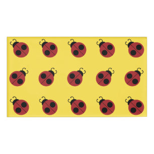 Badge D'identification Ladybug 60s rétro cool rouge jaune