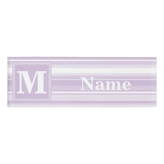 Badge D'identification Landes violettes de chardon monogramme (Devant)