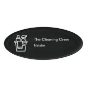 Badge D'identification Le nettoyage entretient l'employé (Devant)