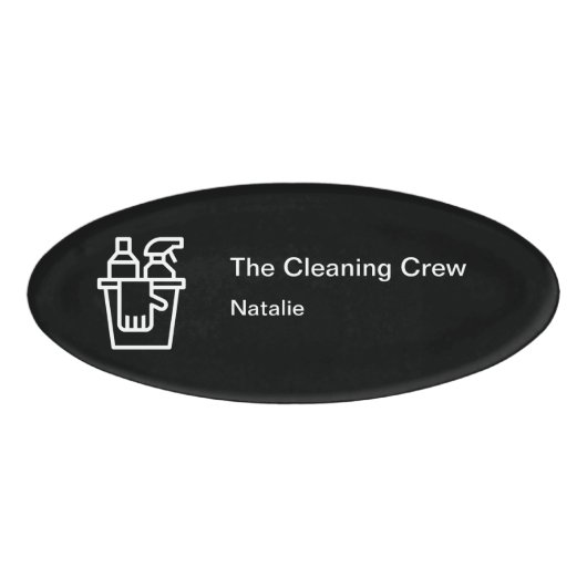 Badge D'identification Le nettoyage entretient l'employé (Devant)