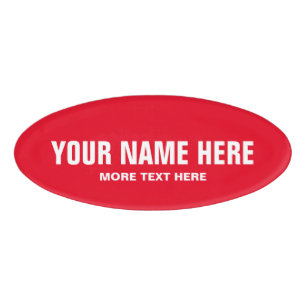 Badge D'identification Le nom magnétique ovale personnalisé étiquette le