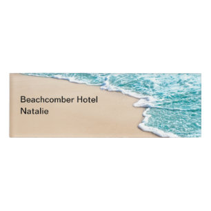 Badge D'identification Le Personnel De L'Hôtel À Thème Plage