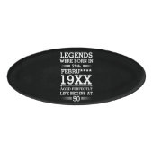 Badge D'identification Les légendes personnalisées sont nées à la date Mo (Devant)