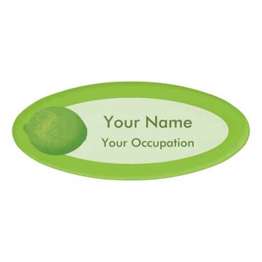 Badge D'identification Lime (Devant)