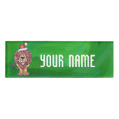 Badge D'identification Lion Christmas on Green (Devant)