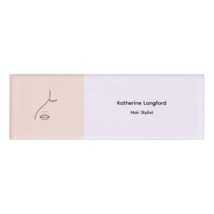 Badge D'identification Logo Abstrait moderne femme beauté visage femme