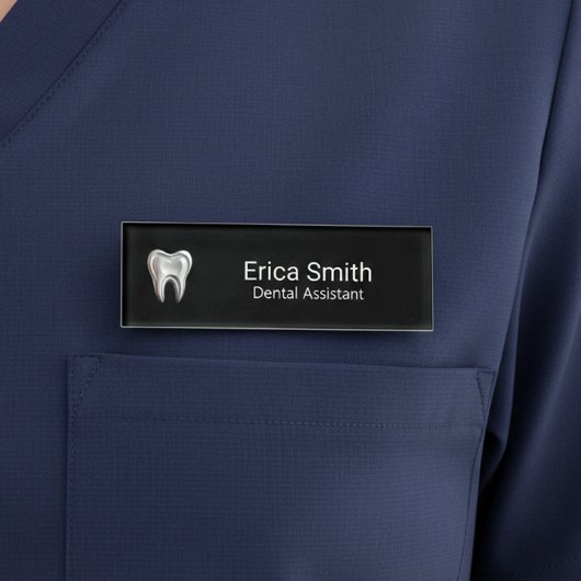 Badge D'identification Logo de dentiste dentaire assistance