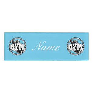Badge D'identification Logo de Gym Barbell Thunder_Cove