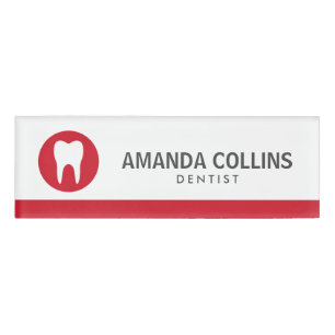 Badge D'identification Logo de la dent blanche dentiste ou clinique denta