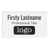 Badge D'identification Logo de l'entreprise avec titre professionnel de p (Devant)