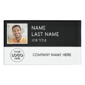 Badge D'identification Logo de l'entreprise moderne Photo de l'employé no (Devant)