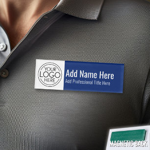 Badge D'identification Logo de l'entreprise - Nom, Titre professionnel, B
