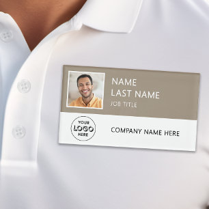 Badge D'identification Logo de l'entreprise Photo d'employé Magnétique Br