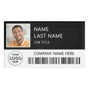 Badge D'identification Logo de l'entreprise Photo d'employé Magnétique No