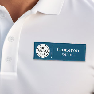 Badge D'identification Logo de société moderne Teal Employé