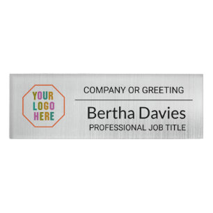 Badge D'identification Logo d'entreprise Silver pour employés professionn