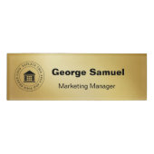 Badge D'identification Logo d'entreprise simple | Name | Balise Nom de dé (Devant)