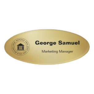 Badge D'identification Logo d'entreprise simple Name Désignation