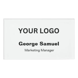 Badge D'identification Logo d'entreprise simple Nom Fonction