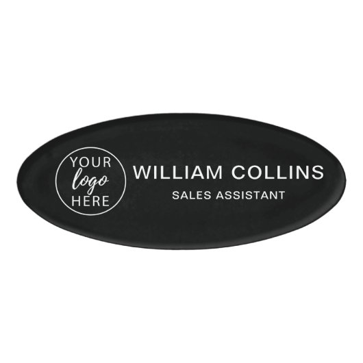 Badge D'identification Logo d'entreprise simple personnalisé (Devant)