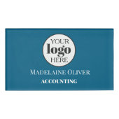 Badge D'identification Logo des ressources humaines de l'employé Bleu bla (Devant)