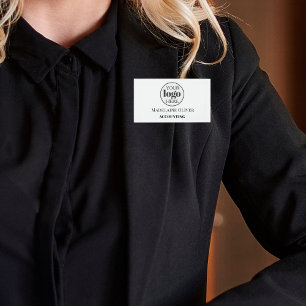 Badge D'identification Logo des ressources humaines des employés Blanc No