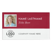 Badge D'identification Logo d'identification photo personnalisée Bourgogn (Devant)