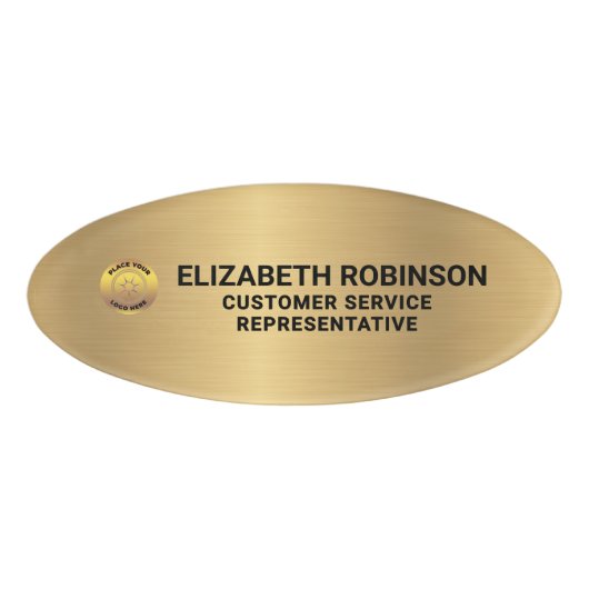 Badge D'identification Logo du titre du travail de l'employé de l'entrepr (Devant)