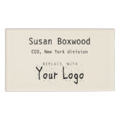 Badge D'identification Logo fait sur commande de remplacement des textes (Devant)